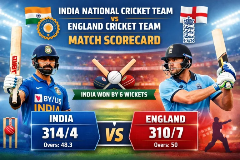 India National Cricket Team vs England Cricket Team Match Scorecard