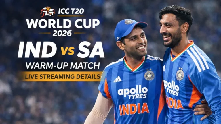 IND vs SA T20 World Cup 2026 Warm-Up