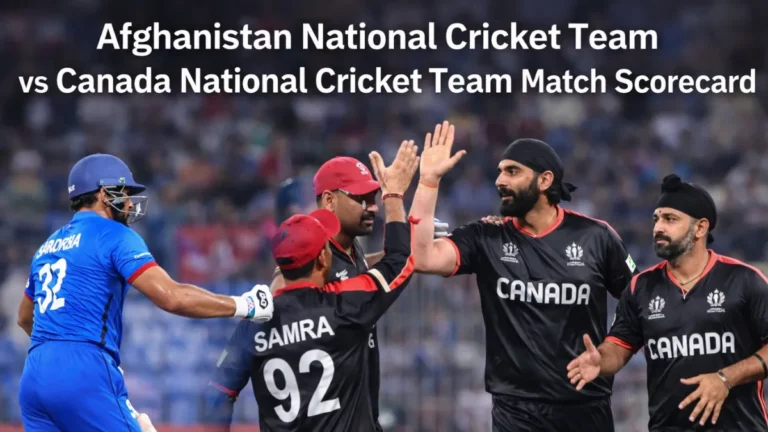 Afghanistan National Cricket Team vs Canada National Cricket Team match scorecard