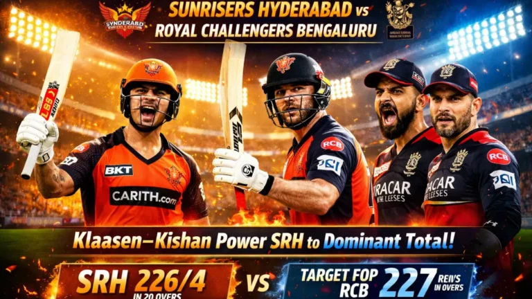 Sunrisers Hyderabad vs Royal Challengers Bengaluru Match Scorecard
