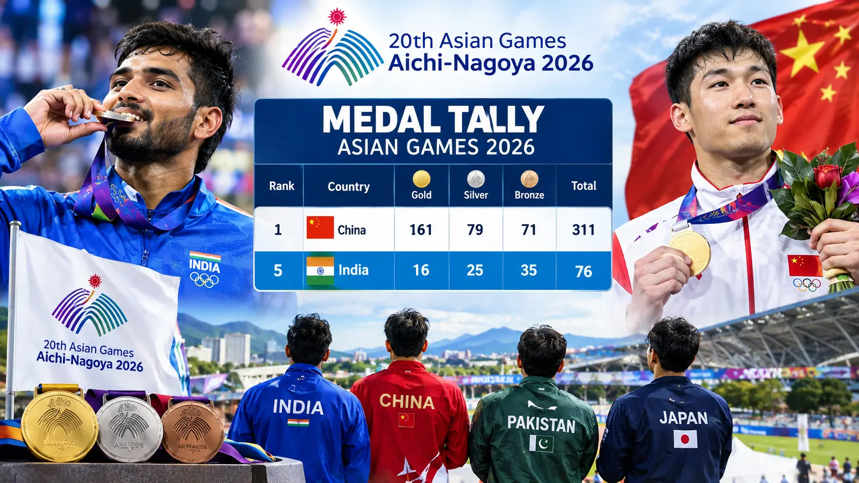 Medal Tally Asian Games 2026